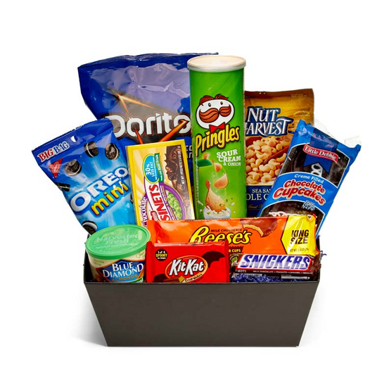 Ultimate Junk Food Basket - Box Roses | Florist